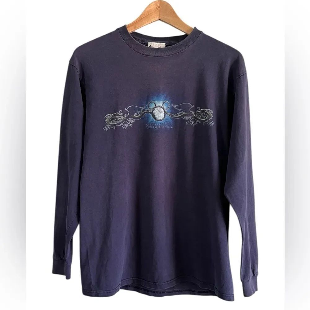 Vintage 90’s Walt Disney Long Sleeve T-Shirt Dragon Design Size Large